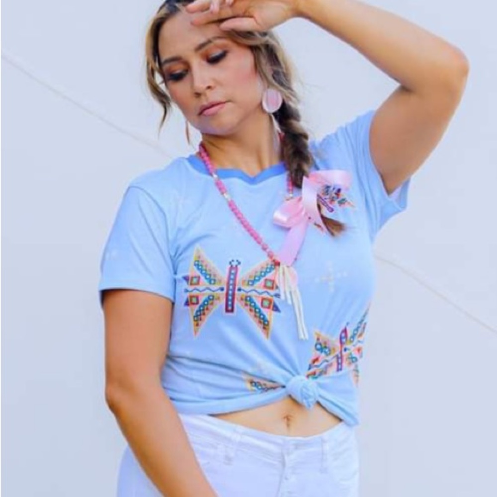 Lauren Good Day Butterflies Tee Shirt
